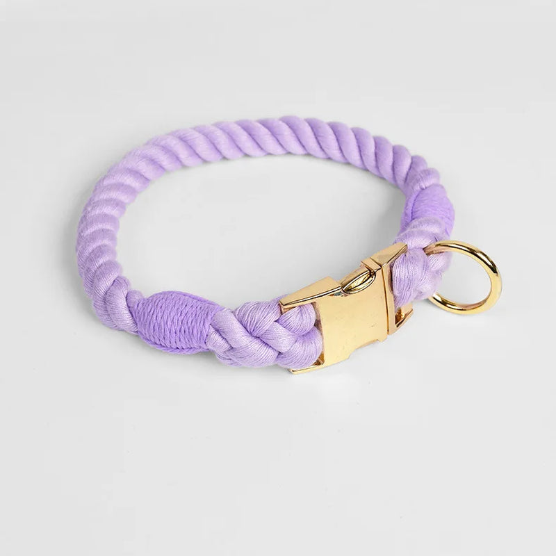 Rainbow Dog Collar Pet Puppy Walking Training Dog Collar with Metal Buckle for Large Medium Small Strap Belt Cotton Dogs Collar