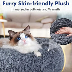 Cats Plush Bed Round - For Soft And Warm Sleep