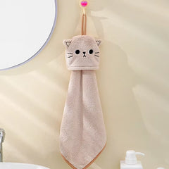 Cat Face Bathroom Hand Towel