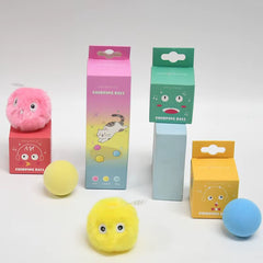 Interactive Ball Smart Cat Toys Plush Electric Catnip Training Toy Kitten Touch Sounding Pet Product Squeak Toy Ball