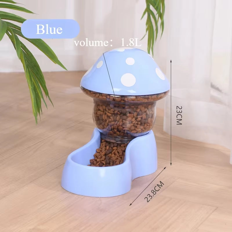 Mushroom Automatic Pet Feeder & Waterer - Cute Large Capacity Set