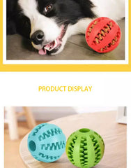 Interactive Dog & Cat Treat Ball - Natural Rubber Dental Chew & IQ Toy