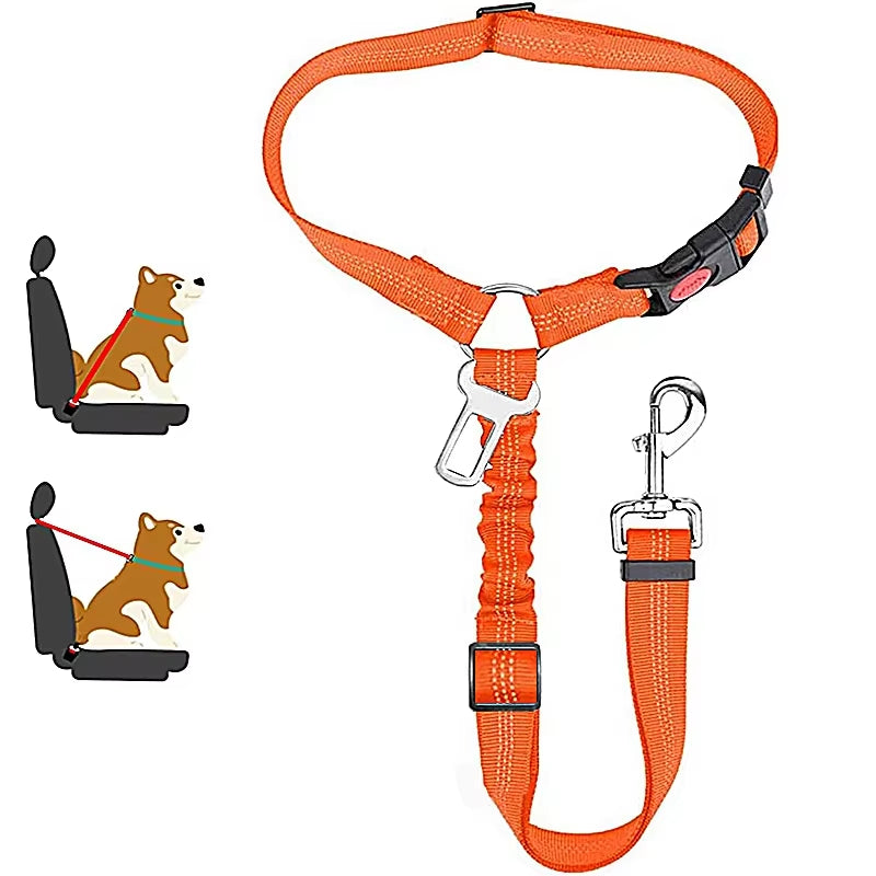 New Solid Two-In-One Pet Car Seat Belt - Adjustable