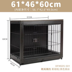High Quality Portable Squire Metal Wooden Style Crate Pet Dog Kennel Dog Cat Wooden Cage Furniture for Puppy