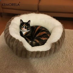 Jumbo Soft Warm Pet Bed - Plush Cozy Sofa with Backrest