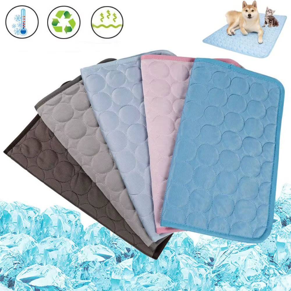 New Dog Mat Cooling Summer Pad Mat for Dogs Cat Blanket Sofa Breathable Pet Bed Summer Washable for Small Medium Large Dogs Car
