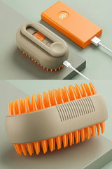 3‑in‑1 Steam Pet Grooming Brush – Cat & Dog Spray Hair Remover and Massage Comb
