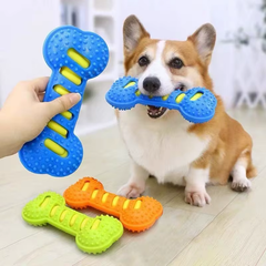 Bite‑Resistant Rubber Bone Chew Toy for Dogs