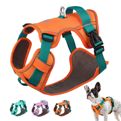 Breathable Mesh Adjustable Dog Harness – Reflective Nylon Training Vest with Lift Handle