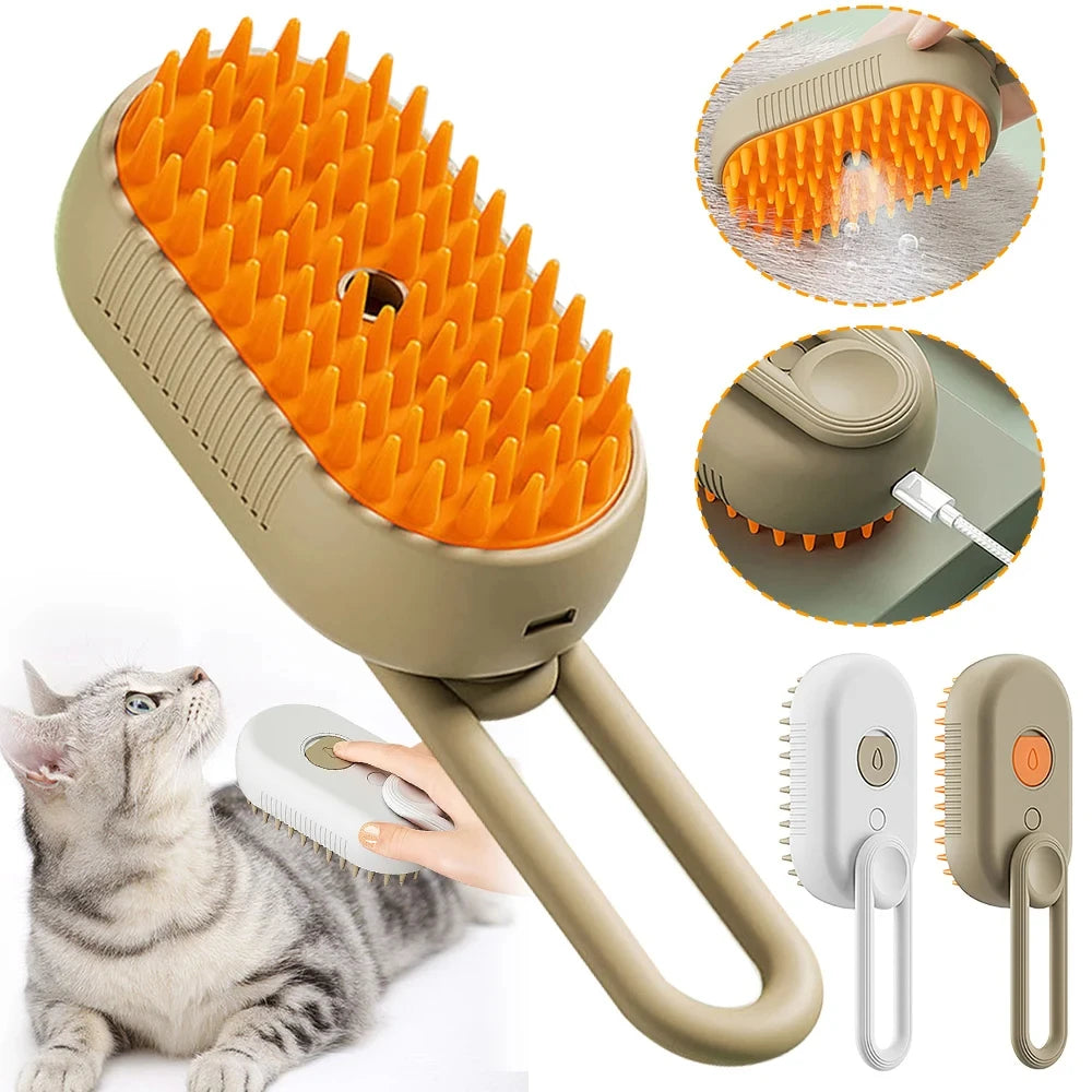 Electric scalp massager connected to a power bank, featuring 84 soft rounded massage teeth and a USB charging port for gentle, skin‑safe head massage.