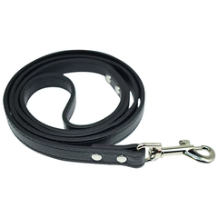 Genuine Leather Dog Leash with Metal Hardware – Durable Soft Training Lead