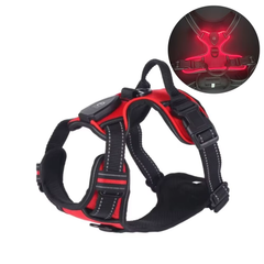 Rechargeable LED Dog Harness – Reflective, Adjustable, No-Pull Glow Vest for Night Walks