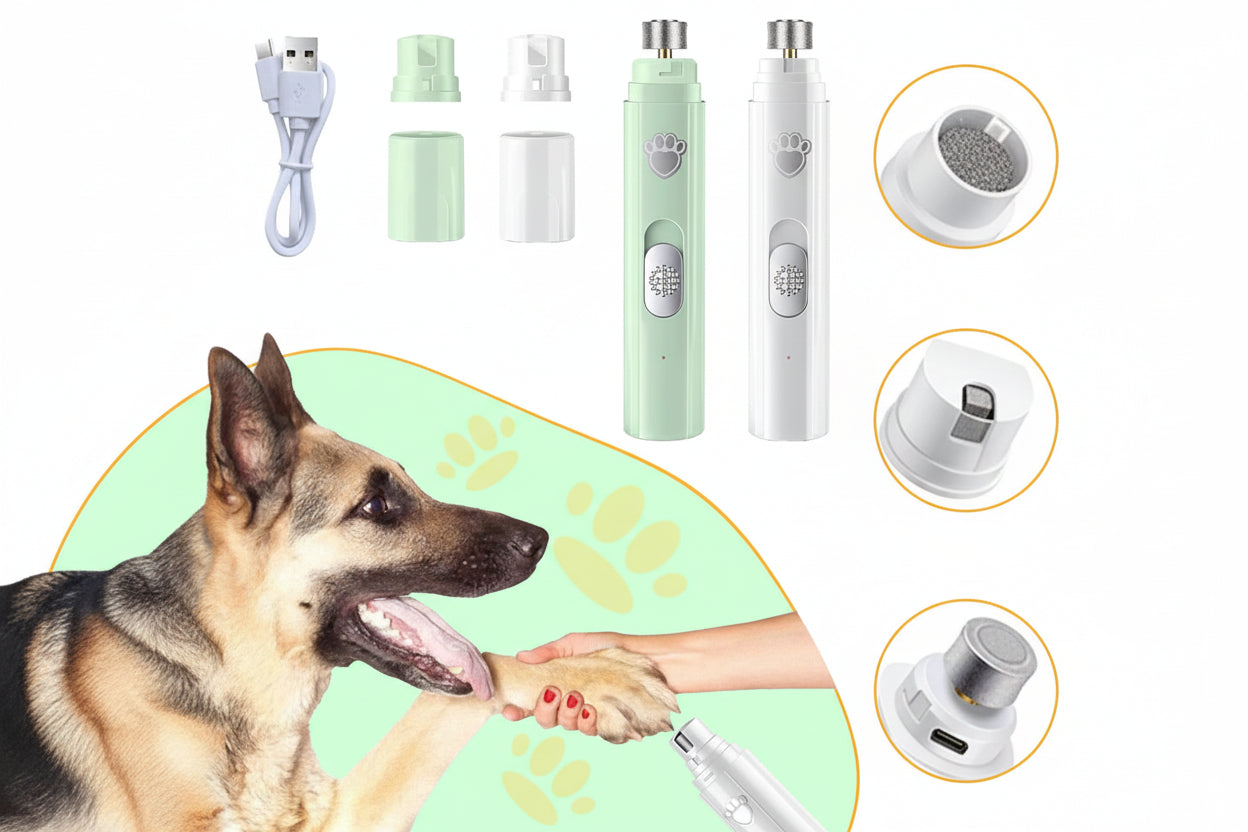 Ergonomic pet nail trimmer with LED light for safe grooming