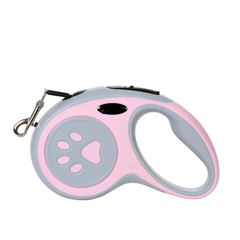3M & 5M Retractable Nylon Dog Leash – Automatic Tangle‑Free Pet Lead with Cute Paw Print for Small & Medium Dogs