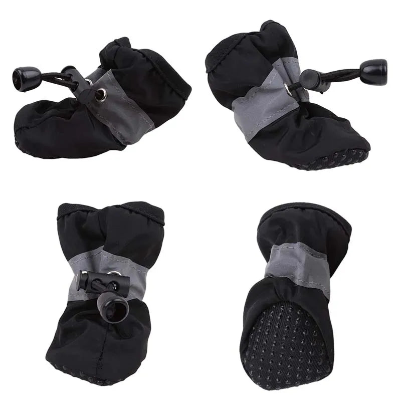 New 4Pcs Pet Dog Shoes Anti-Slip Rain Snow Boot Thick Warm for Small Cats Dogs Puppy Dog Socks Booties