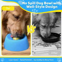 3/4 Cup Dog Licking Bowl with Rotating Ball - Leak-Proof Slow Feeder for Yogurt & Bone Broth