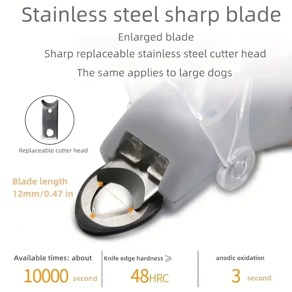 LED Light Pet Nail Clippers Dual-Sided 5X Magnification for Cats and Dogs - Easy Trimming of Nails and Claws