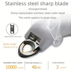 LED Light Pet Nail Clippers Dual-Sided 5X Magnification for Cats and Dogs - Easy Trimming of Nails and Claws