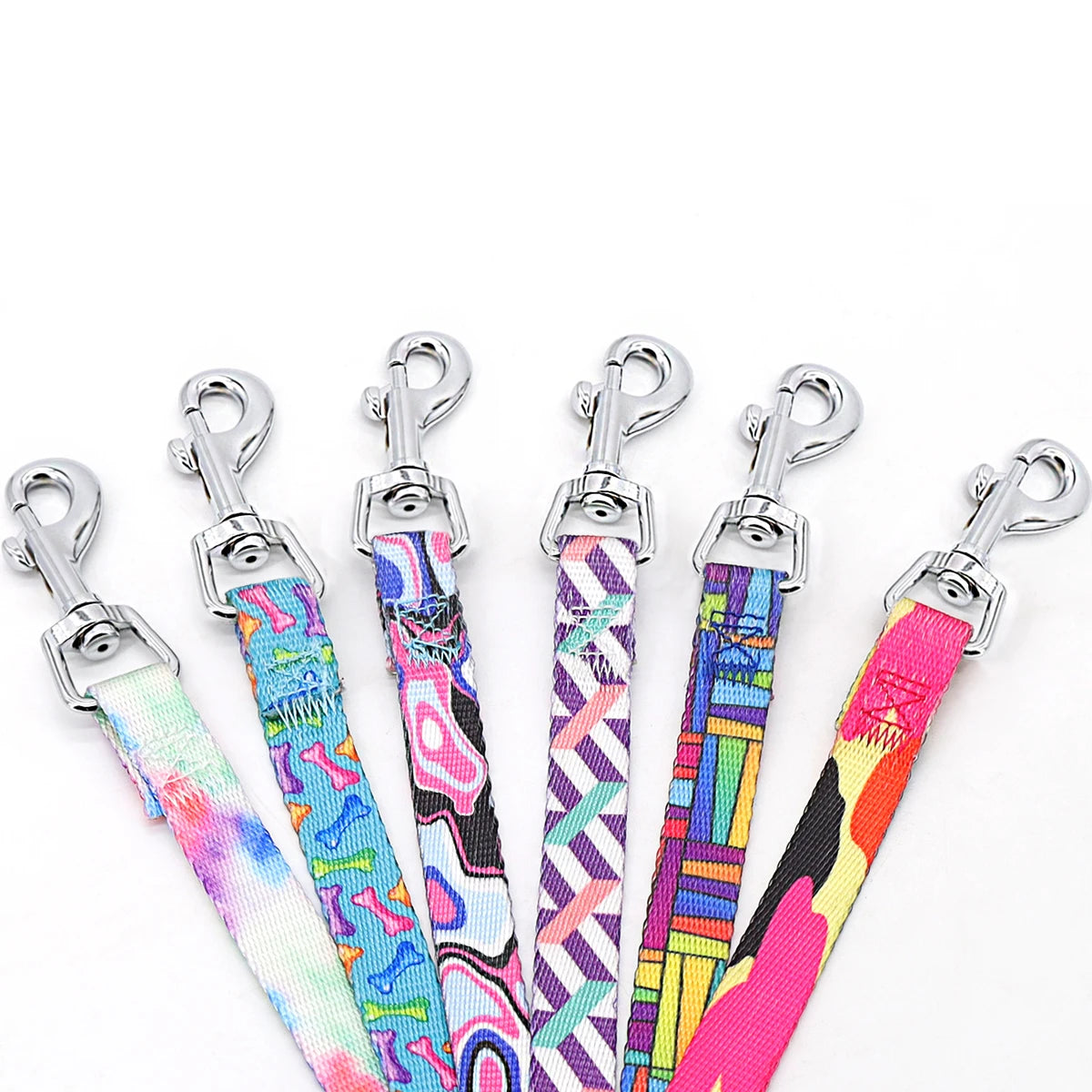 A Pet Leash Cartoon Print Colorful Braided Leash Outdoor Dog Walking Rope