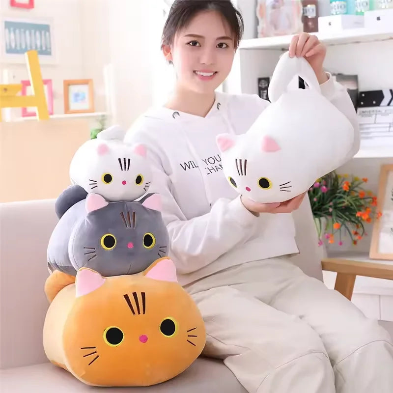 25-50CM Lovely Cute Cat Stuffed Plush Toy Cartoon Cat Children'S Sleeping Doll Christmas Kawaii Cat Decoration Gifts