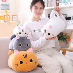 25-50CM Lovely Cute Cat Stuffed Plush Toy Cartoon Cat Children'S Sleeping Doll Christmas Kawaii Cat Decoration Gifts