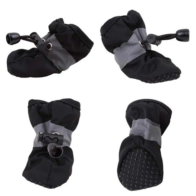 New 4Pcs Pet Dog Shoes Anti-Slip Rain Snow Boot Thick Warm for Small Cats Dogs Puppy Dog Socks Booties