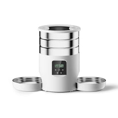 4.5L Button Wifi Automatic Cat Feeder Includes Two Stainless Steel Bowls Smart Pet Cat and Dogs Food Dispenser Feeder Pet Feeder