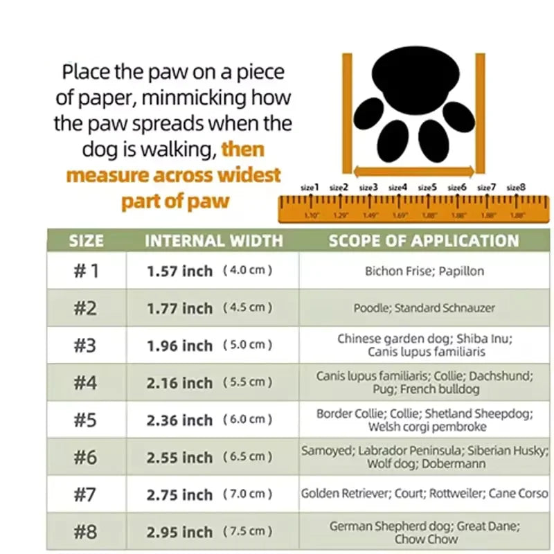 4Pcs/Set Pet Dog Shoes Reflective Waterproof Dog Boots Warm Snow Rain Pets Booties Anti-Slip Socks Footwear for Medium Large Dog