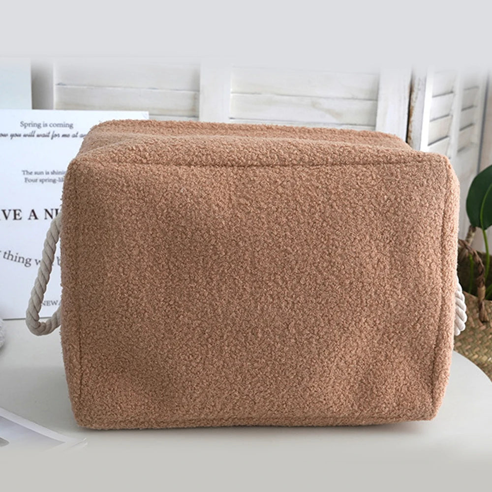 Plush Cute Pet Toys Cothes Storage Basket Dog Rectangle Bin Box Stuff Sundries Organize Baskets Case Home Tool