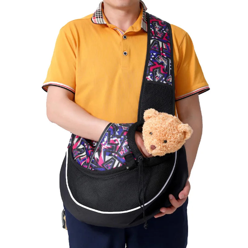Oxford Pet Carrier Shoulder Bag - Cross body Breathable Design