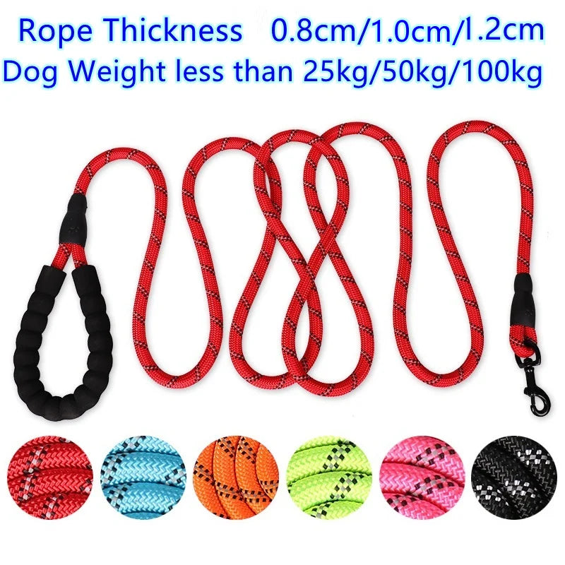 150/200/300Cm Strong Dog Leash Pet Leashes Reflective Leash for Small Medium Large Dog Leash Drag Pull Tow Golden Retriever