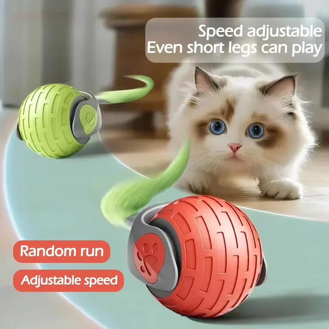 Automatic Rolling Ball Interactive Pet Toy with Rechargeable Electric Function for Cats and Dogs - Imitates Mouse Movement