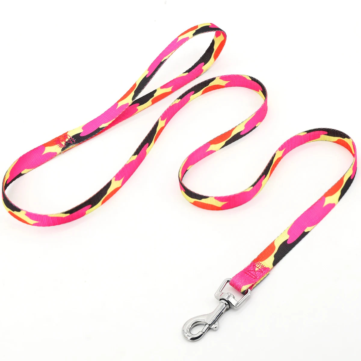 A Pet Leash Cartoon Print Colorful Braided Leash Outdoor Dog Walking Rope