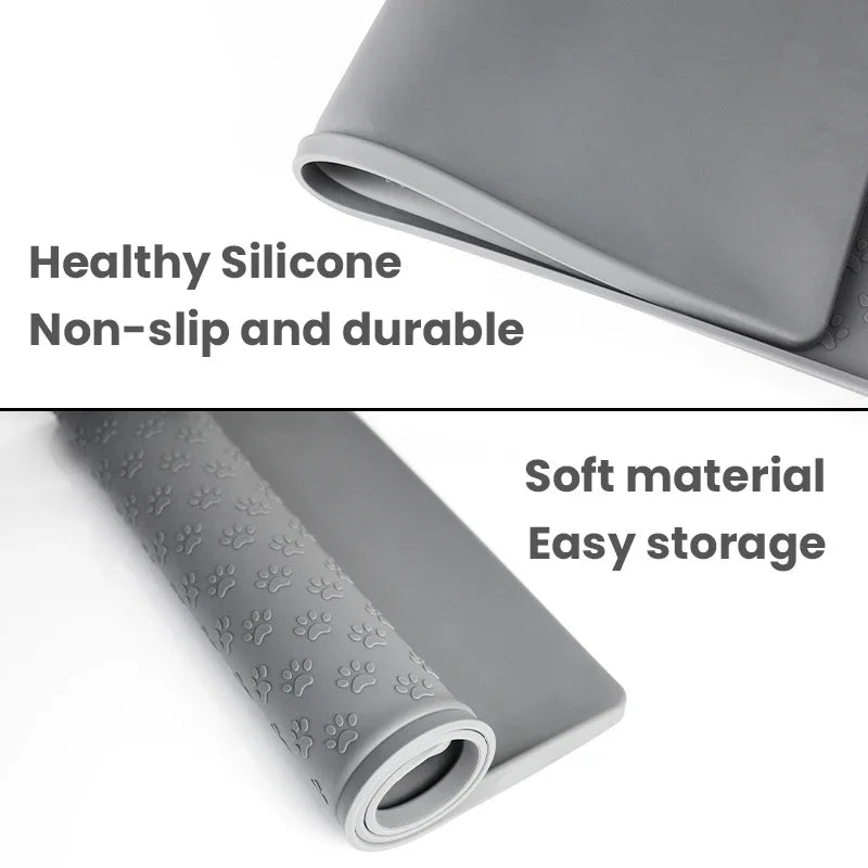 Pet Placemat Food Bowl Mats - Silicone Material Waterproof And Antislip