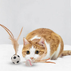 Funny Silicone Cat Toy Balls Durable Easy to Use Indoor Rolling Magic Ball Small Cat Teasing Stick