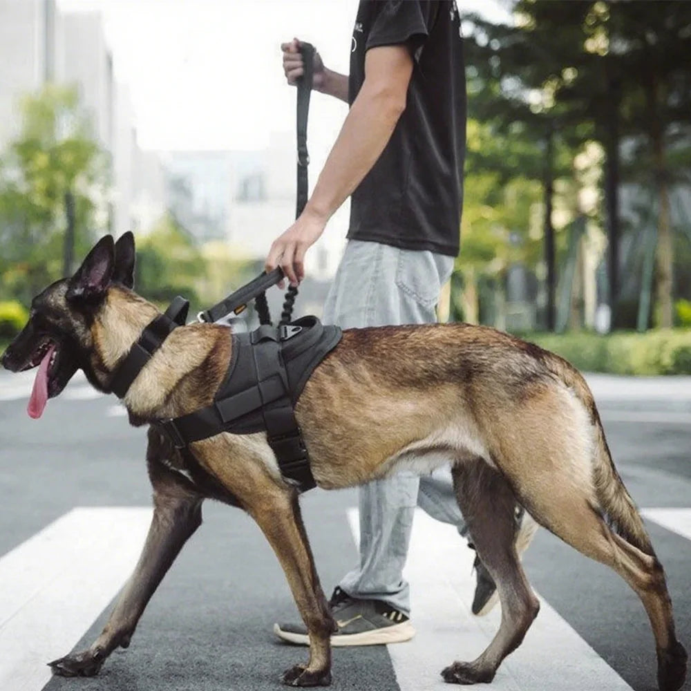 Tactical Dog Vest Training Military Patrol Service Dog Harness Adjustable Nylon Dog Harness with Handle Dog Summer Clothes