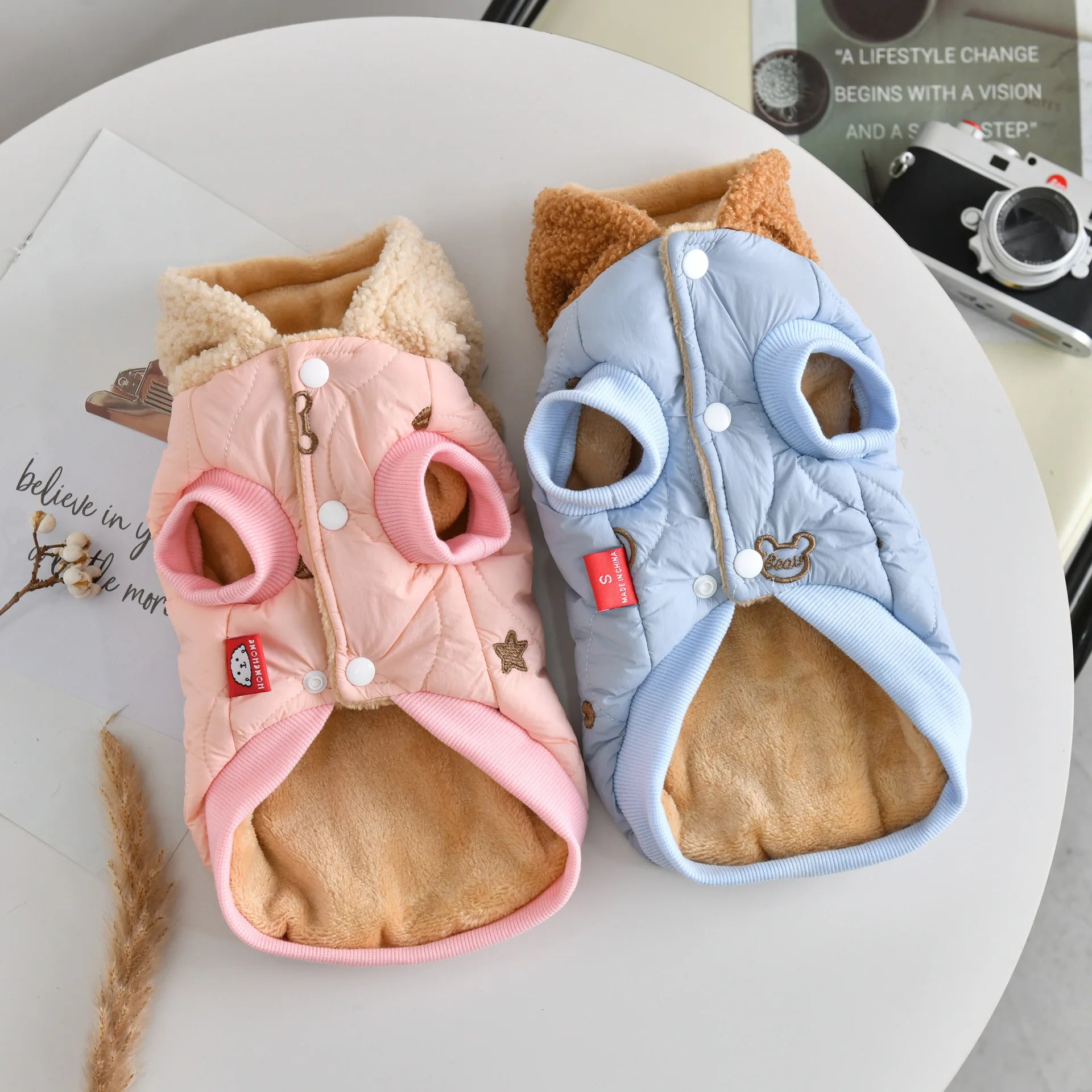 Harness Bear Clothing for Dog Pink Blue Chihuahua Corgi Pet Small Medium Size Breed Puppy Hoodie Winter Warm Cat Coat and Jacket