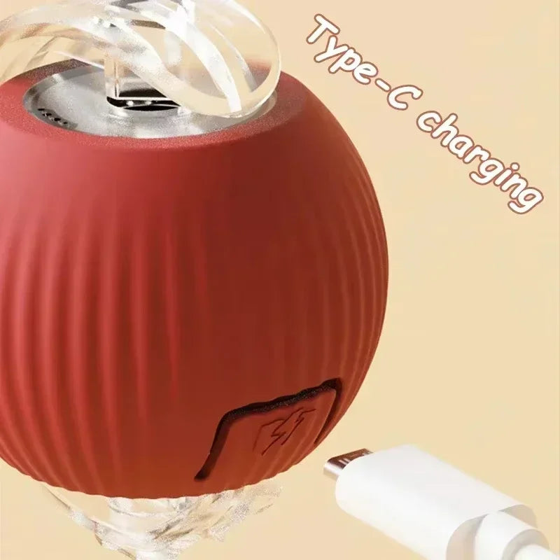Automatic Rolling Ball Interactive Pet Toy with Rechargeable Electric Function for Cats and Dogs - Imitates Mouse Movement