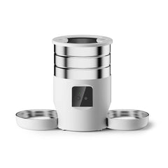 4.5L Button Wifi Automatic Cat Feeder Includes Two Stainless Steel Bowls Smart Pet Cat and Dogs Food Dispenser Feeder Pet Feeder