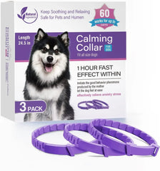 Pet Calming Collar for Cats Dogs Adjustable Anxiety Pheromone Reducing Pet Collar Lasting Natural Calm Relax Soothing Collars