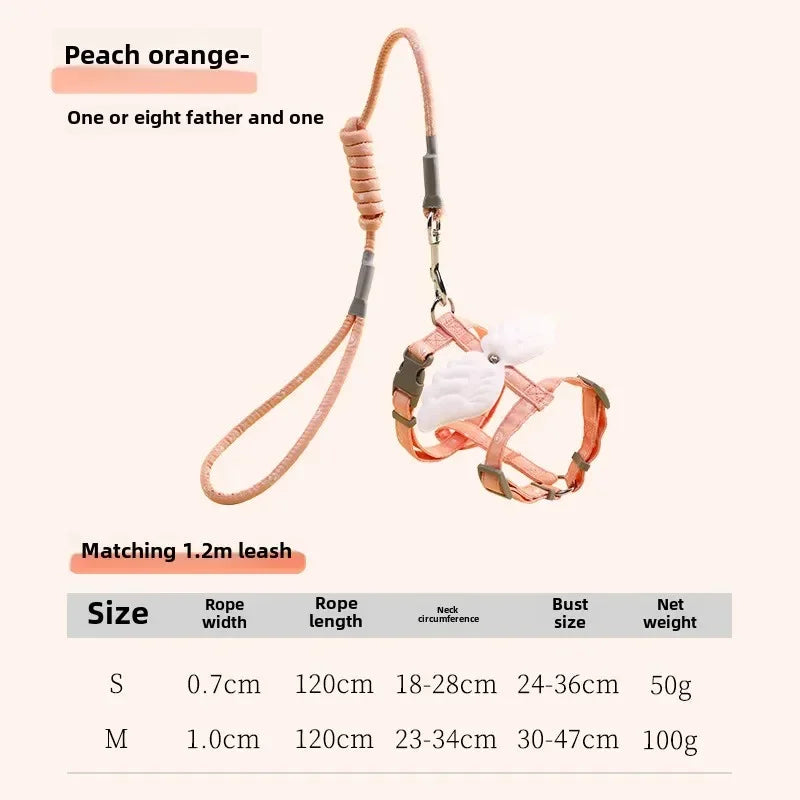 Cat Harness and Leash Set Adjustable Escape Proof Soft Vest Kitten Harness for Outdoor Walking Pet Supplies with Collar