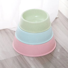 Nordic Style Round Shaped Pets Feeding Bowl - Solid Plastic 