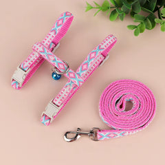 Adjustable Cat Dog Harness and Leash Set Nylon Vest Walking Lead for Kitten Puppy Cats Harness Leash Set Small Dogs Chihuahua
