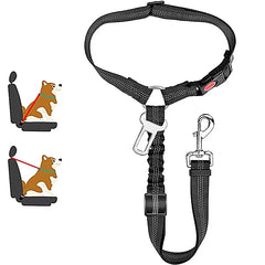 New Solid Two-In-One Pet Car Seat Belt - Adjustable