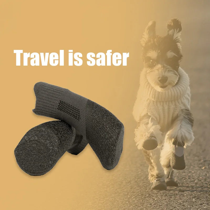 Antifreeze Winter Dog Snow Boots for Large & Medium Breeds - Non-Slip Waterproof Paw Protection Shoes for Labrador, Golden Retriever & Border Collie