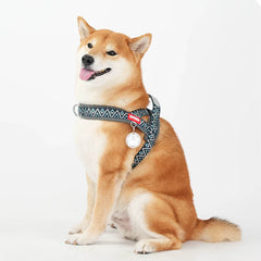 Dog Harness Fashion Printed Saddle, Soft Adjustable No-Pull Padded Vest with Handle for Pet All Breeds