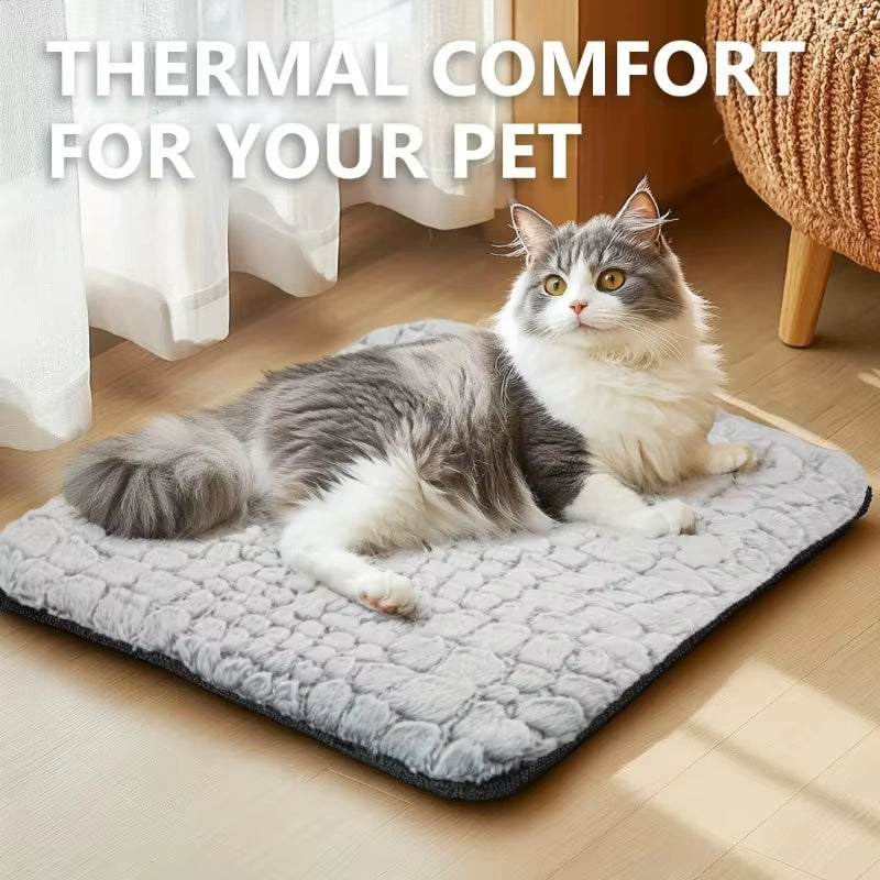 Pet Quick Warm up Snowflake Fleece Material Bed - Washable