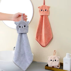 Cat Face Bathroom Hand Towel