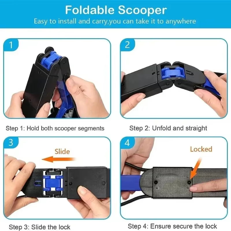 Dog Poop Grabber Pooper Scooper Long Handle Large Folding Design Fecal Shovel Picker Fecal Collector Cleaning Tool Pet Suppl Dog