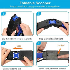 Dog Poop Grabber Pooper Scooper Long Handle Large Folding Design Fecal Shovel Picker Fecal Collector Cleaning Tool Pet Suppl Dog